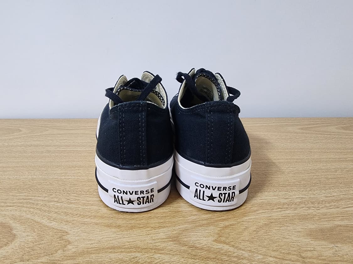 (240mm)컨버스 척테일러 올스타 리프트 캔버스 블랙 로우 상품이미지4
