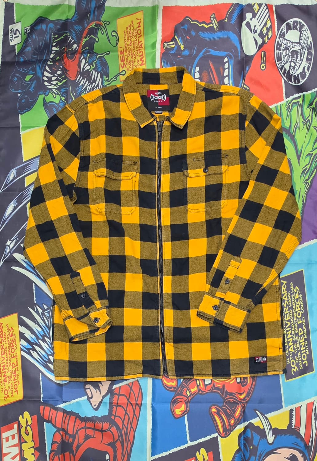 VANS X INDEPENDENT 체크 자켓 XL 상품이미지1