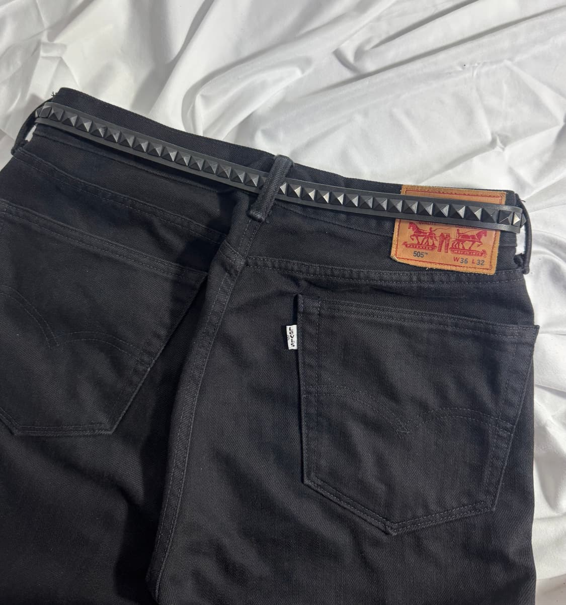 빈티지 스터드 레더 벨트 y2k 펑크 상품이미지2