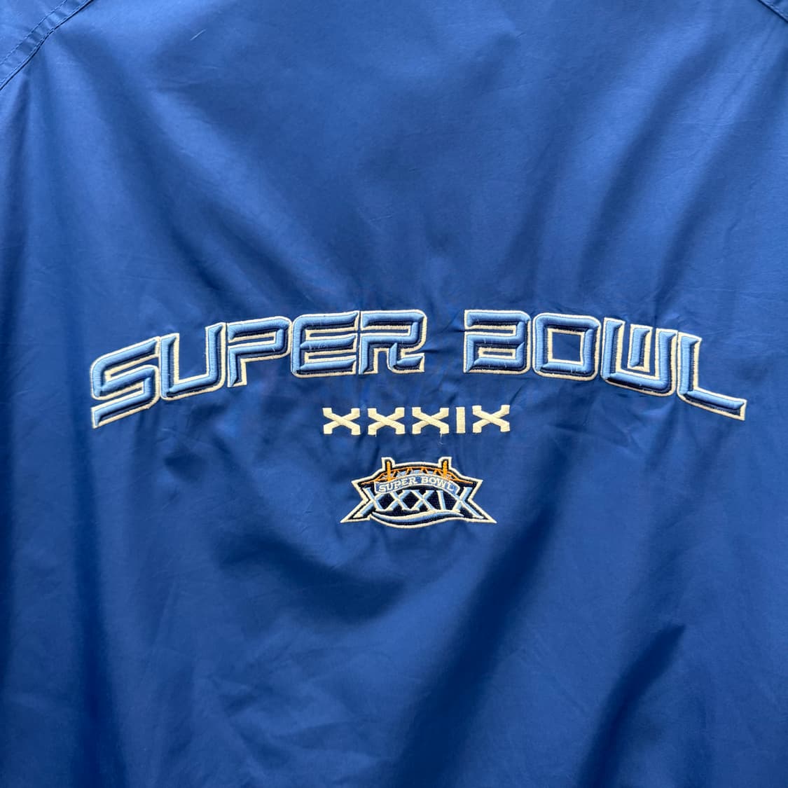 00s 리복 X NFL 39회 슈퍼볼 바람막이 후면 로고 포인트 블루 상품이미지6