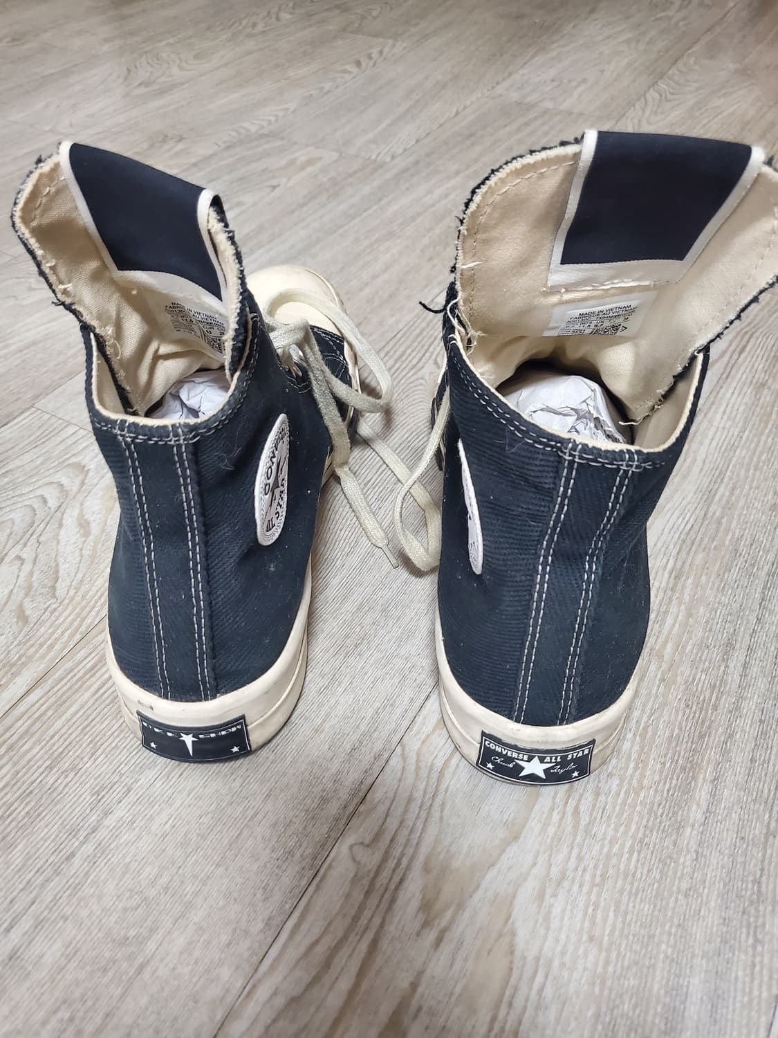 [280] 컨버스 x 릭오웬스 다크쉐도우 다크스타 척 70 하이 블랙 상품이미지2