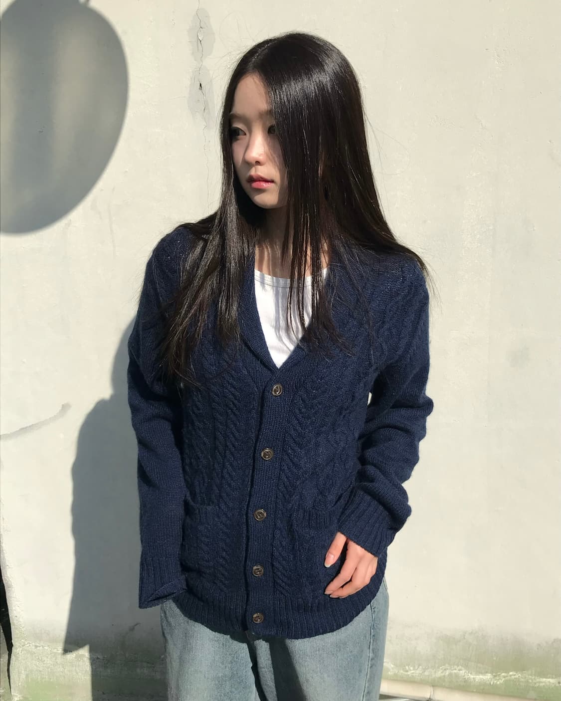 네이비 니트 가디건  상품이미지3