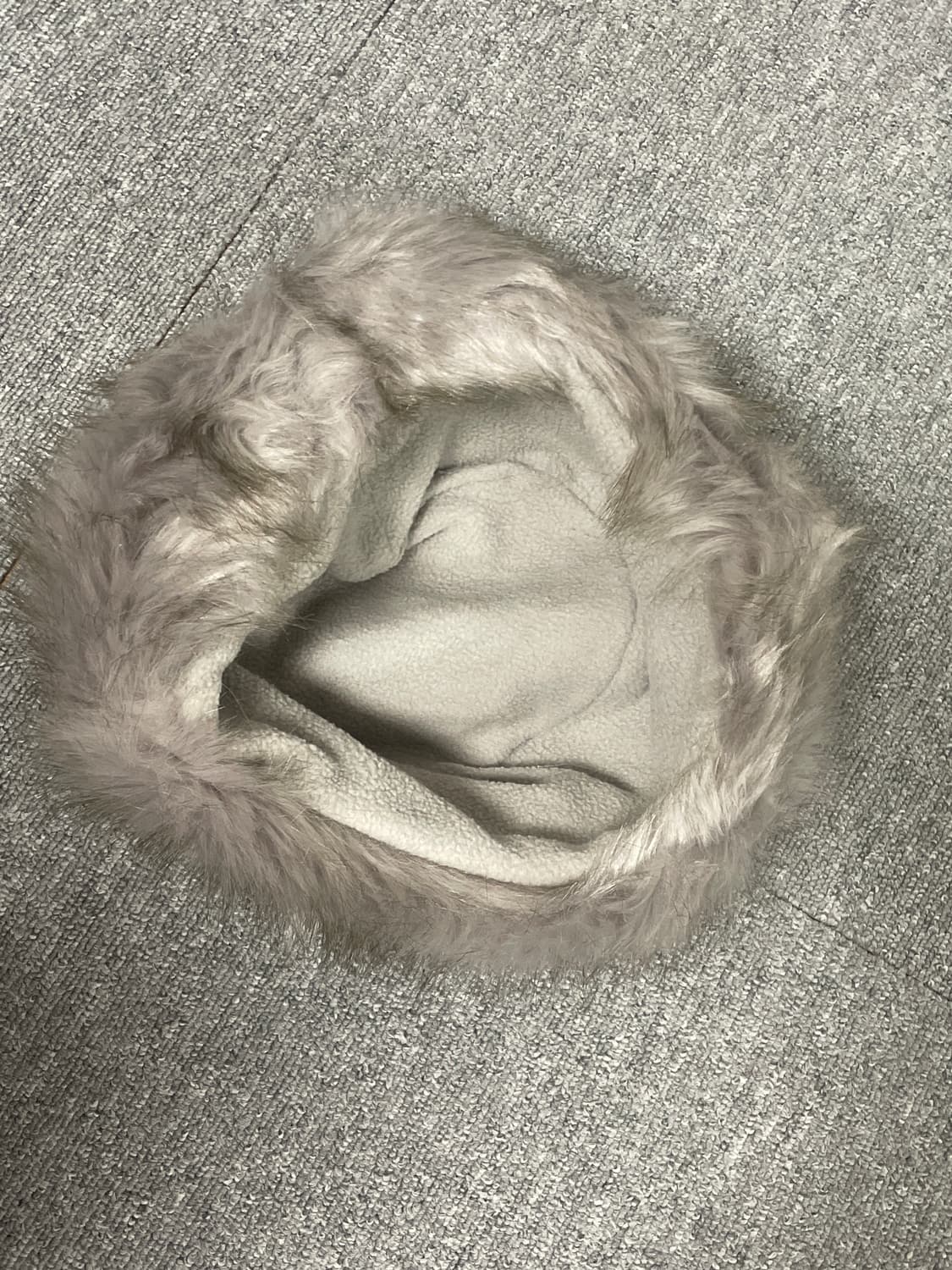 에스키모 그레이 퍼 모자 새상품 상품이미지2