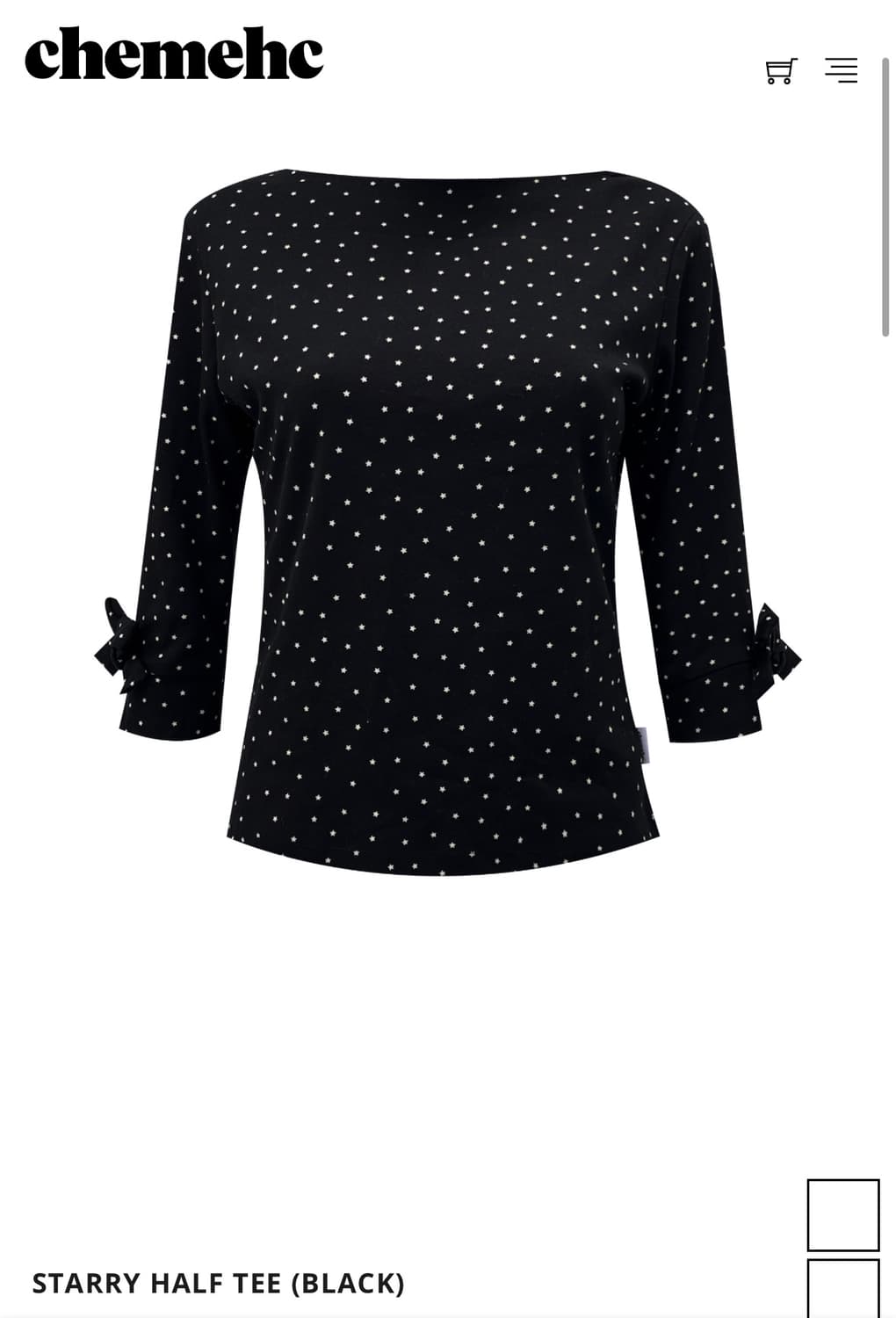 체메씨 STARRY HALF TEE 새상품 상품이미지1
