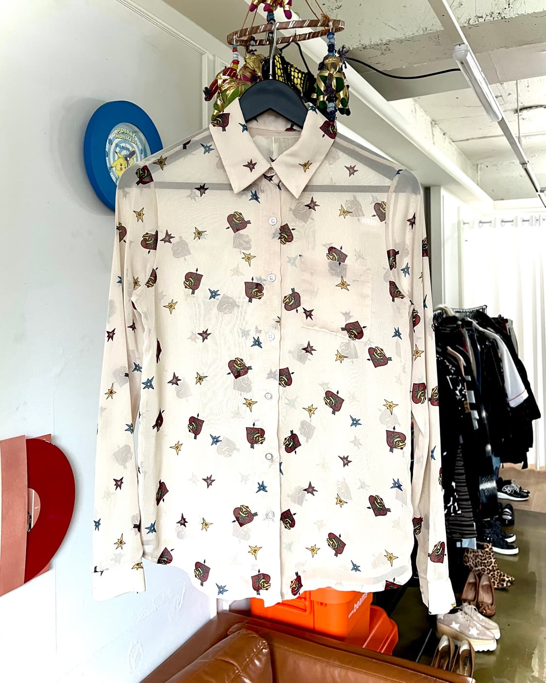 Jpn Art Pattern Semi See-through Shirt 상품이미지4