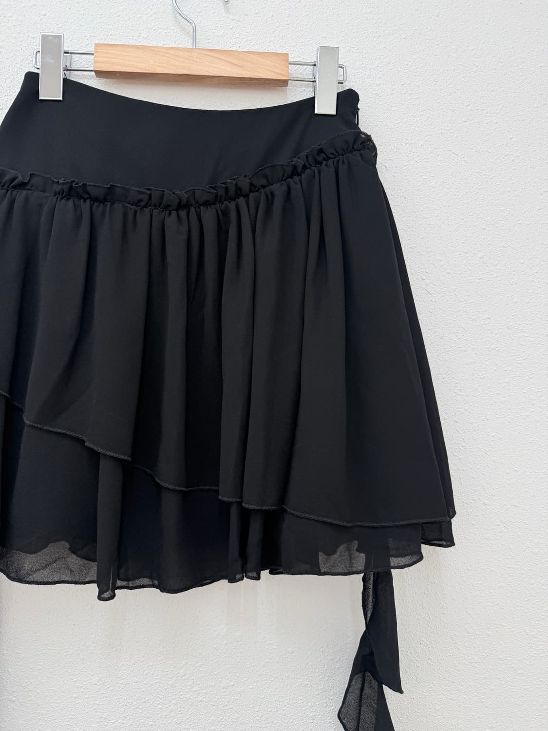 빈티지 블랙 프릴 미니 스커트 상품이미지2