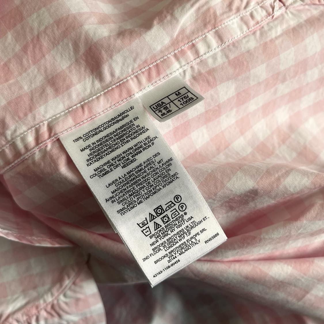 브룩스브라더스 깅엄체크셔츠 상품이미지6