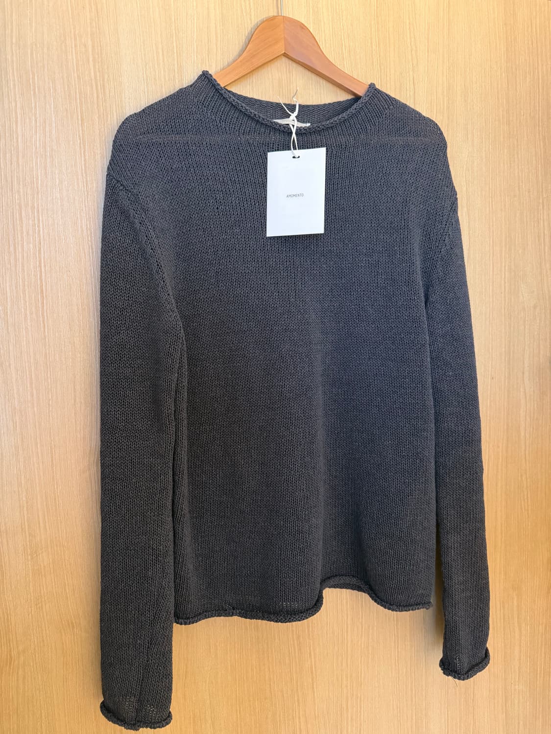 아모멘토 paper yarn pullover 차콜 M 상품이미지9