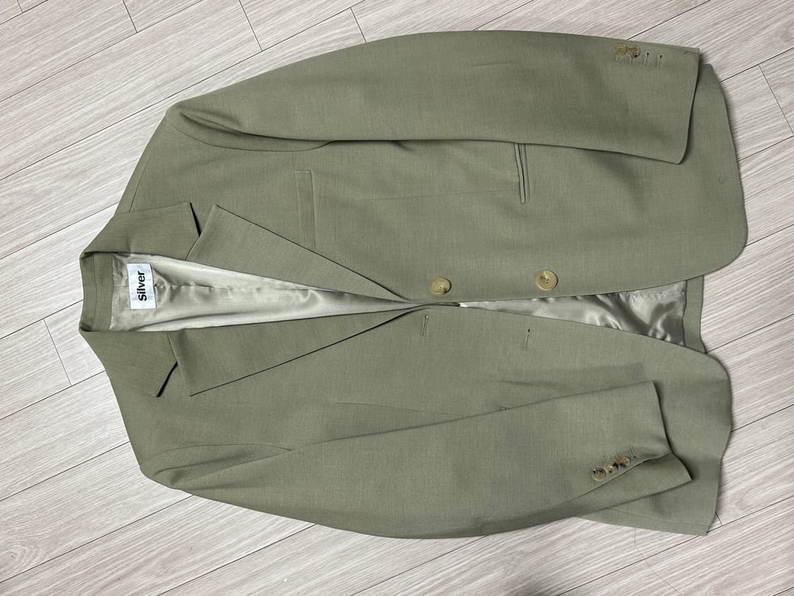 올리브카키색 블레이저 오버핏 자켓 상품이미지3