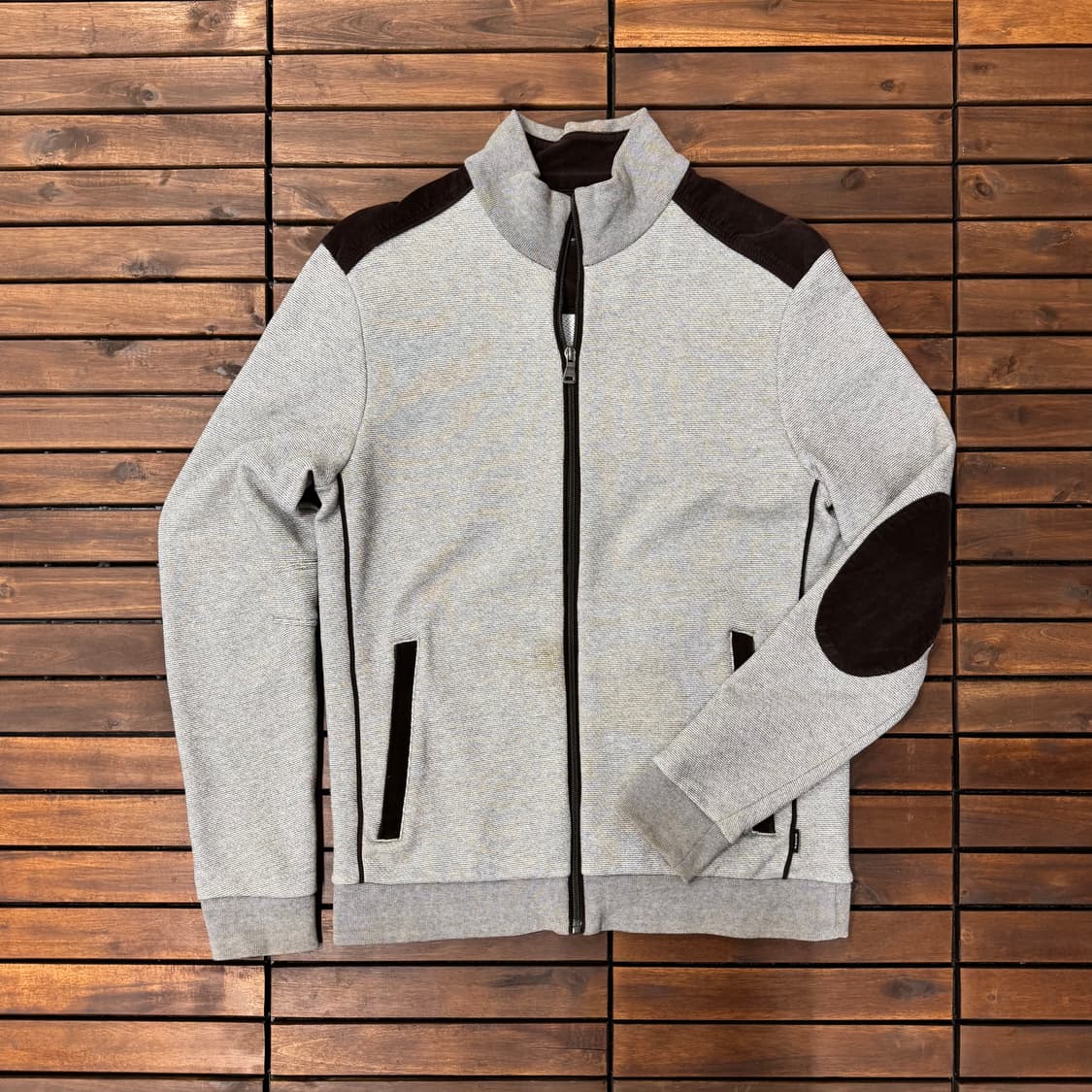 휴고보스 엘보패치 스웻 집업 (S) 상품이미지1