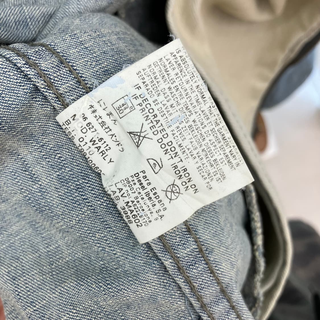 디젤 워싱 데님 블루종 상품이미지4