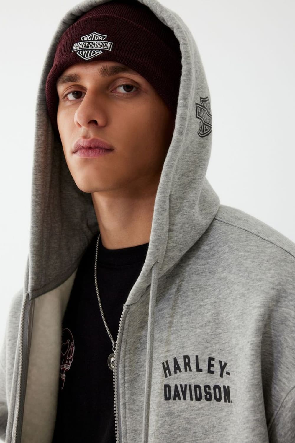 할리데이비슨 로고 비니 블랙 새상품급 상품이미지3