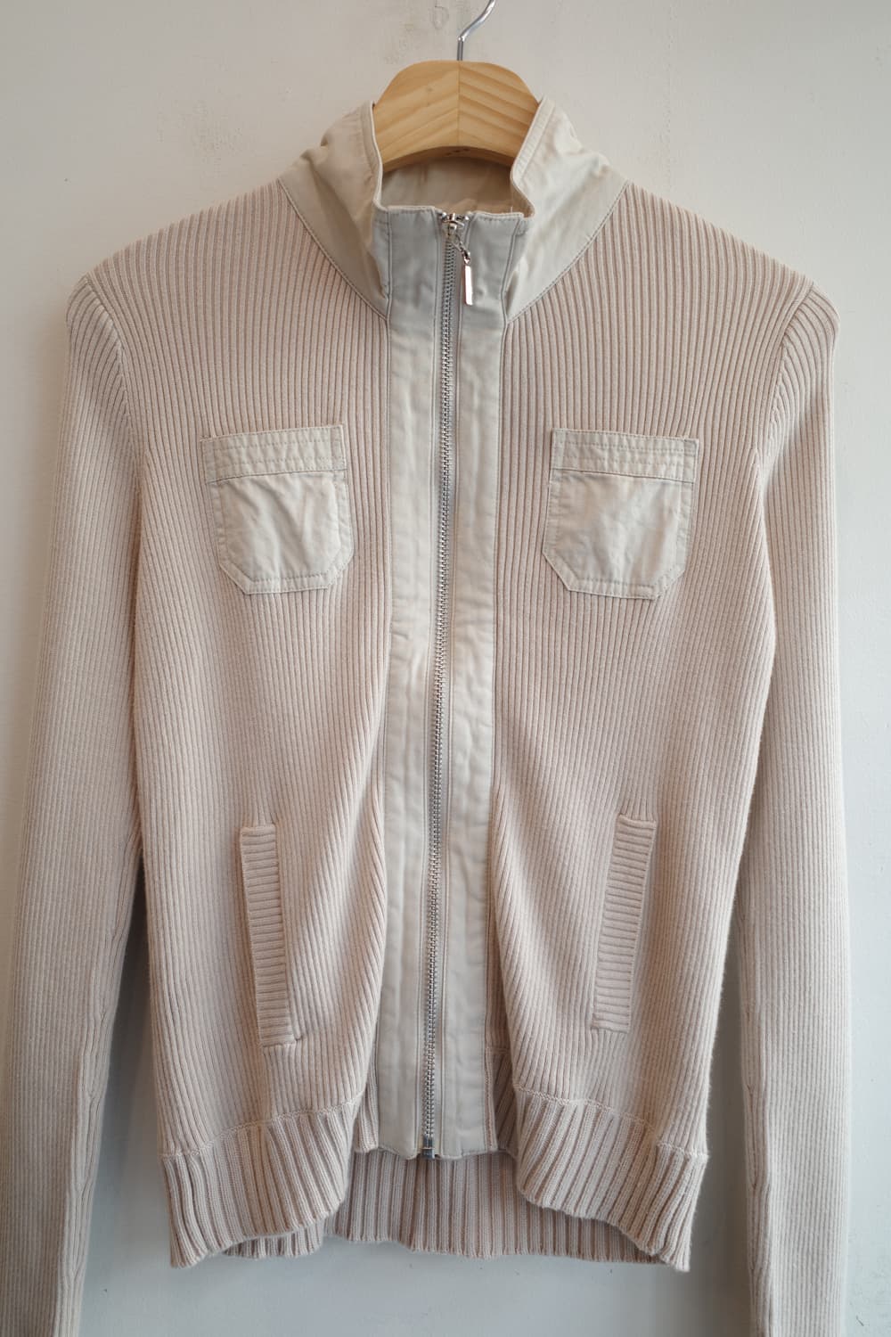 KUMIKYOKU SIS 투포켓 집업 니트 상품이미지2