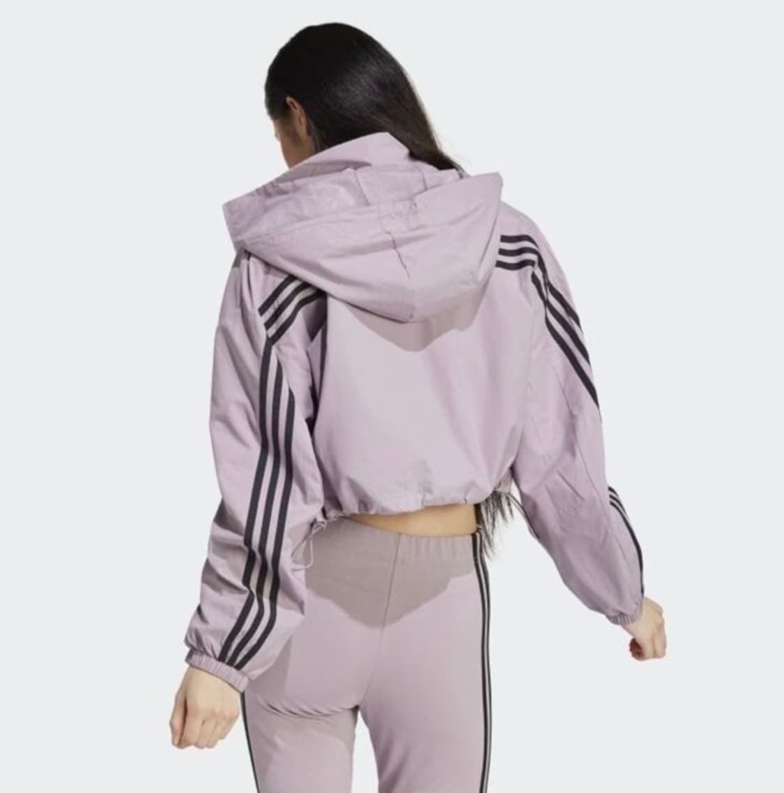 아디다스 여성 퓨처 아이콘 3S 윈드 레디 바람막이 크롭 자켓 퍼플 상품이미지3