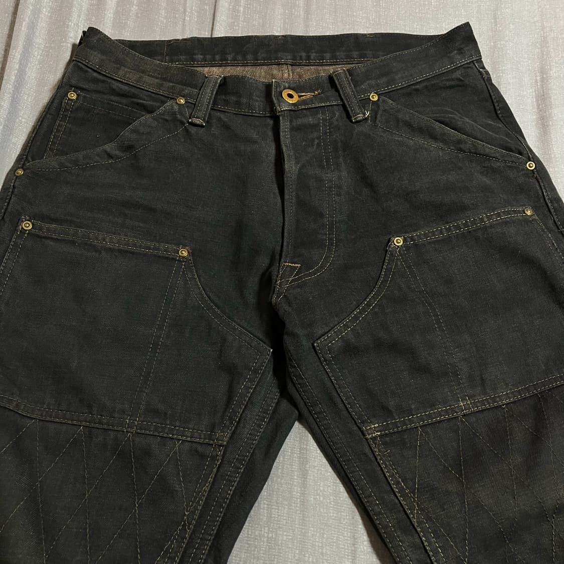 [34]트로피클로딩 1908 W KNEE NARROW 스티치 데님팬츠 상품이미지4