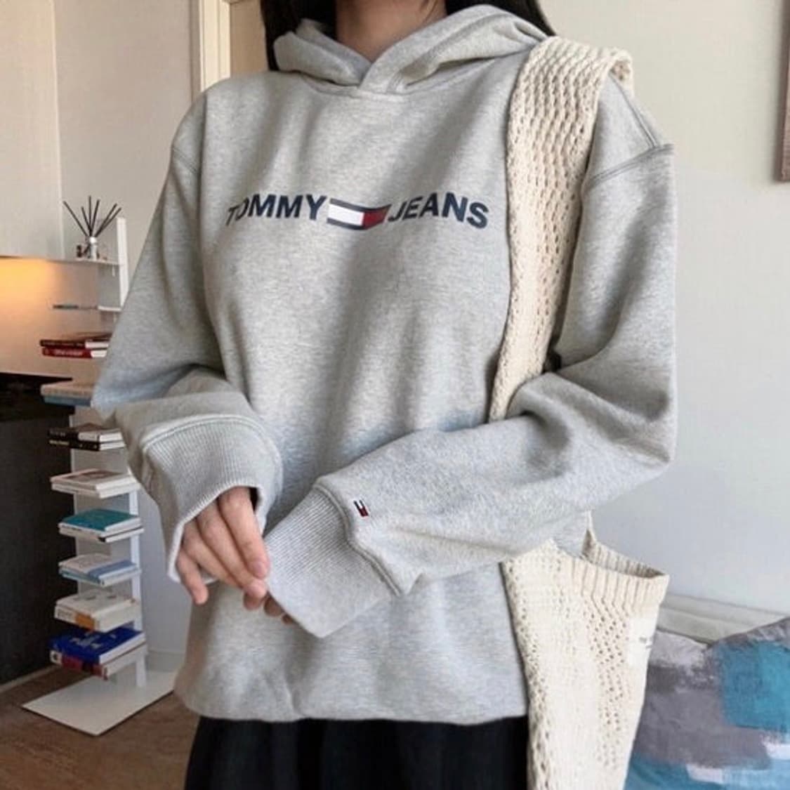 타미진스 그레이 기모 후드티 L 상품이미지7