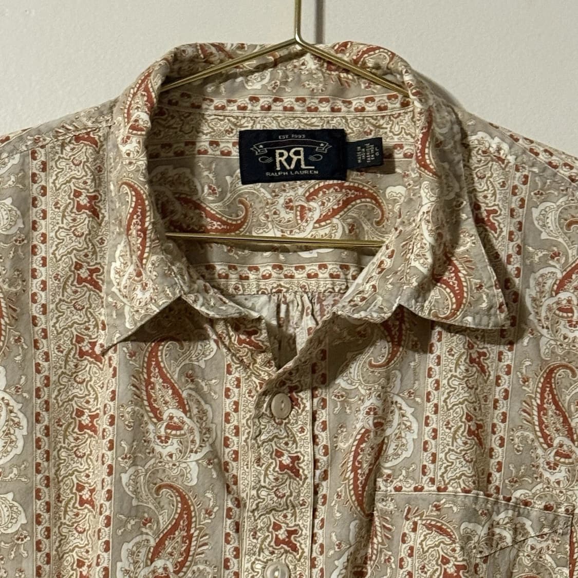 RRL 더블알엘 페이즐리 프린트 워크셔츠 상품이미지2