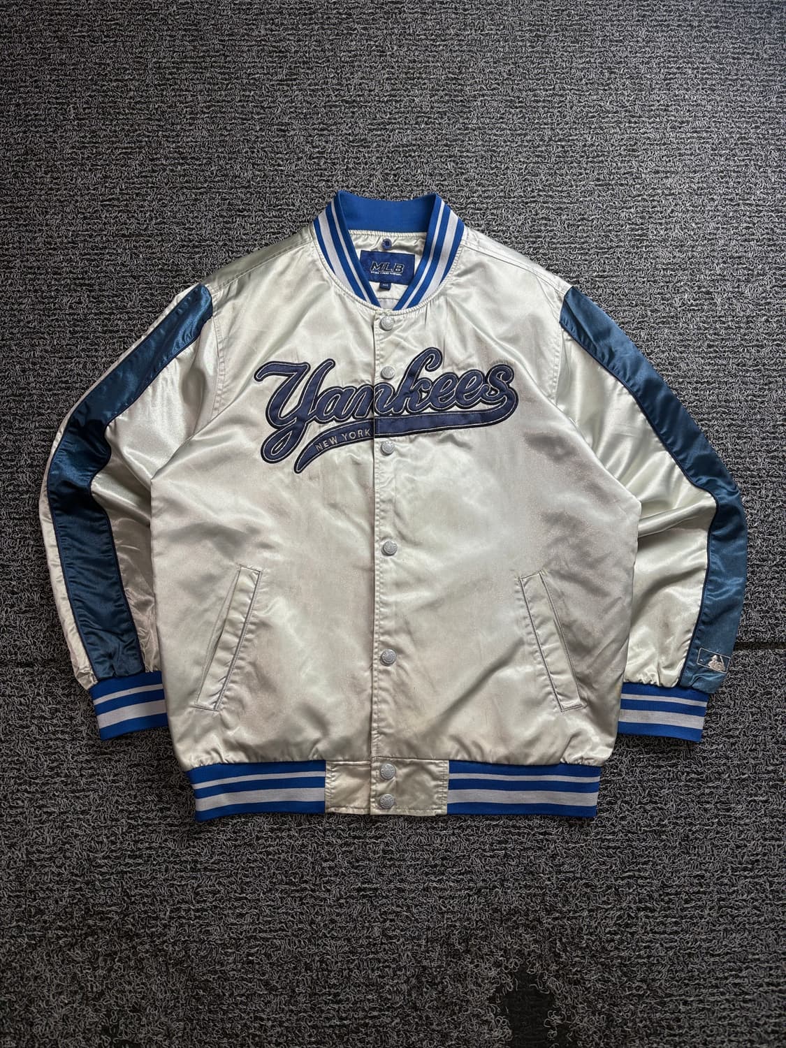 00s MLB 뉴욕 양키스 메탈 새틴 바시티 자켓 3062 상품이미지2