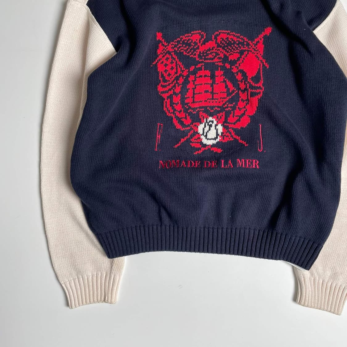 91aw 지안프랑코 페레 코튼 네이비 니트 (italy)   상품이미지3