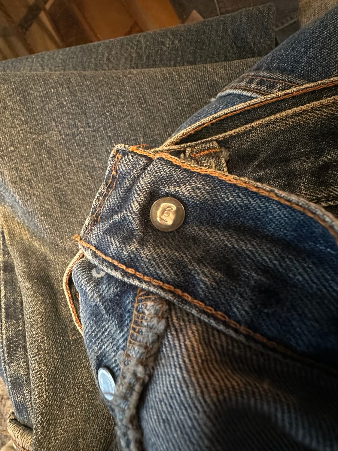 70s USA 빈티지 리바이스 501 66후기 셀비지 데님 팬츠 상품이미지8