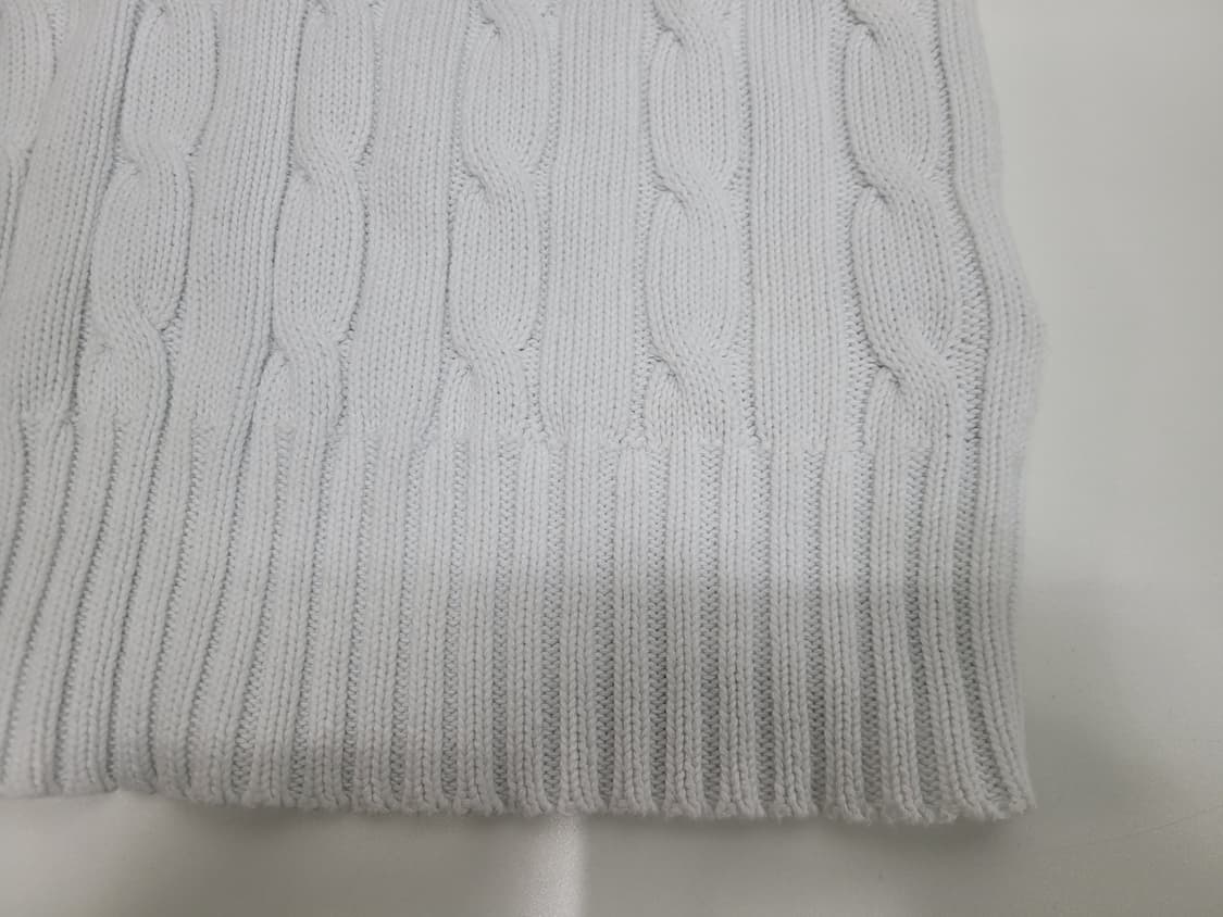 POLO 폴로 랄프로렌 케이블 반팔 니트 스웨트 / 여 M 화이트
 상품이미지4