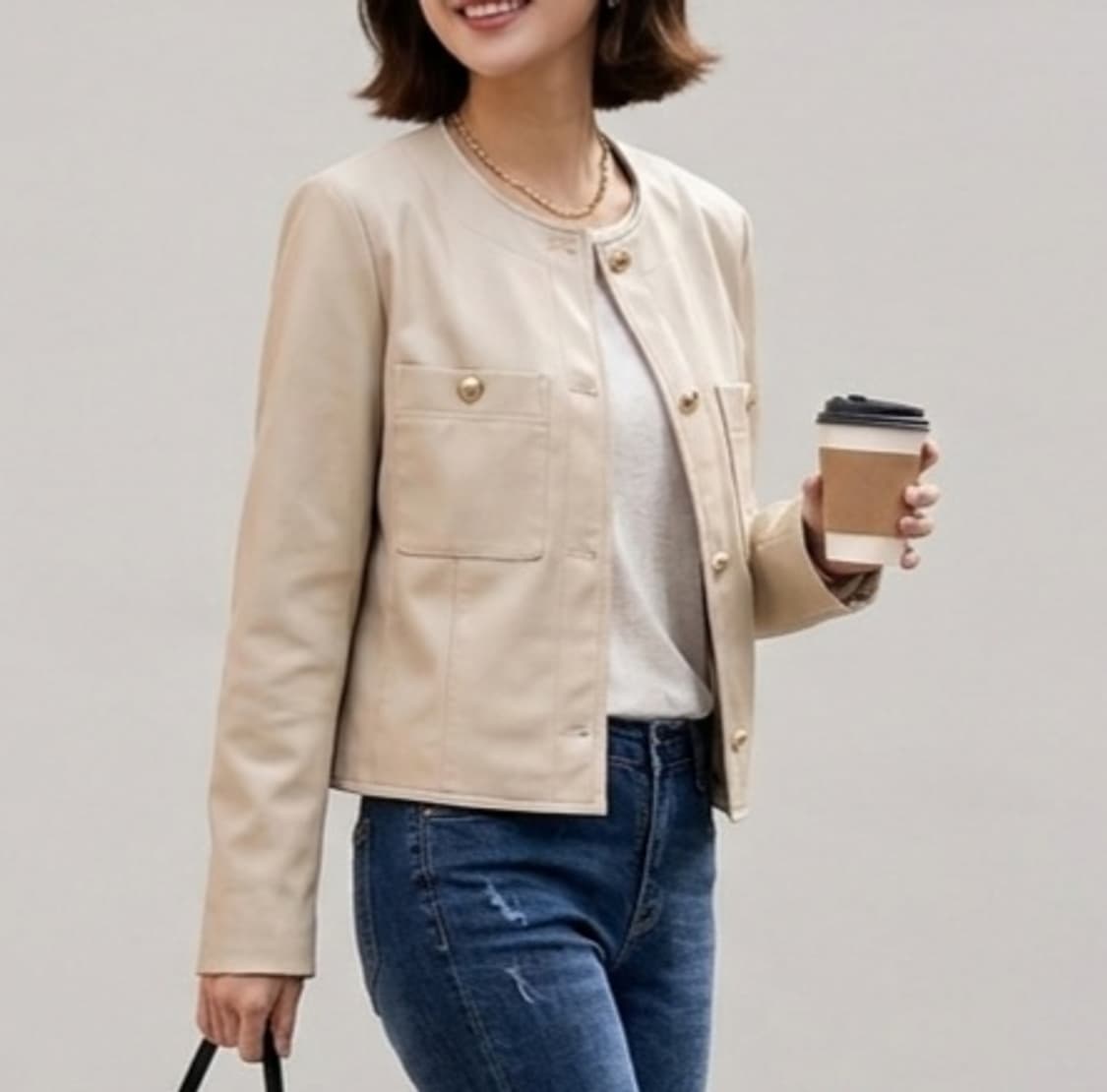 [55]자주 페이크 레더 자켓 (새상품) 상품이미지1