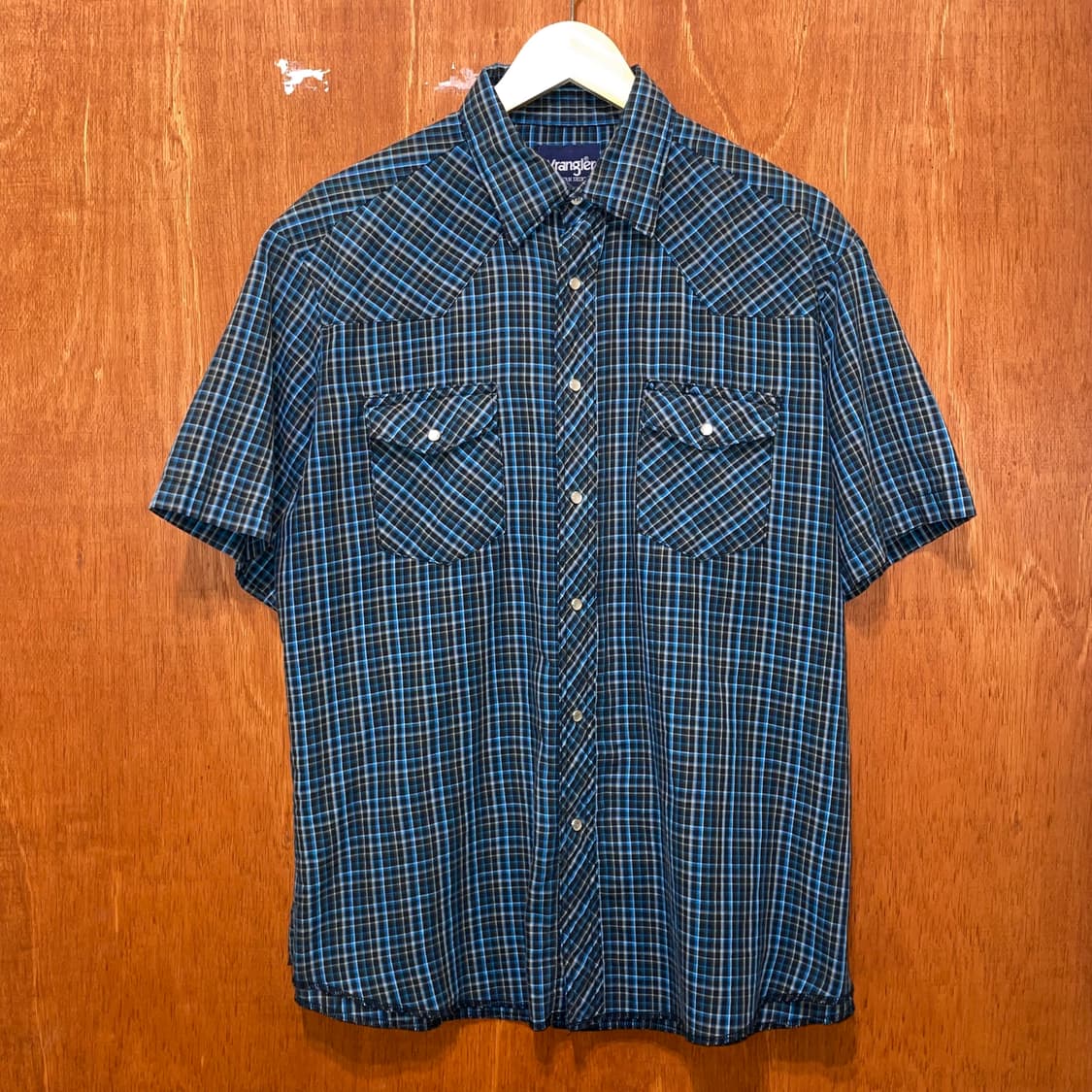 (L) Wrangler 랭글러 체크 웨스턴 반팔 셔츠 상품이미지1