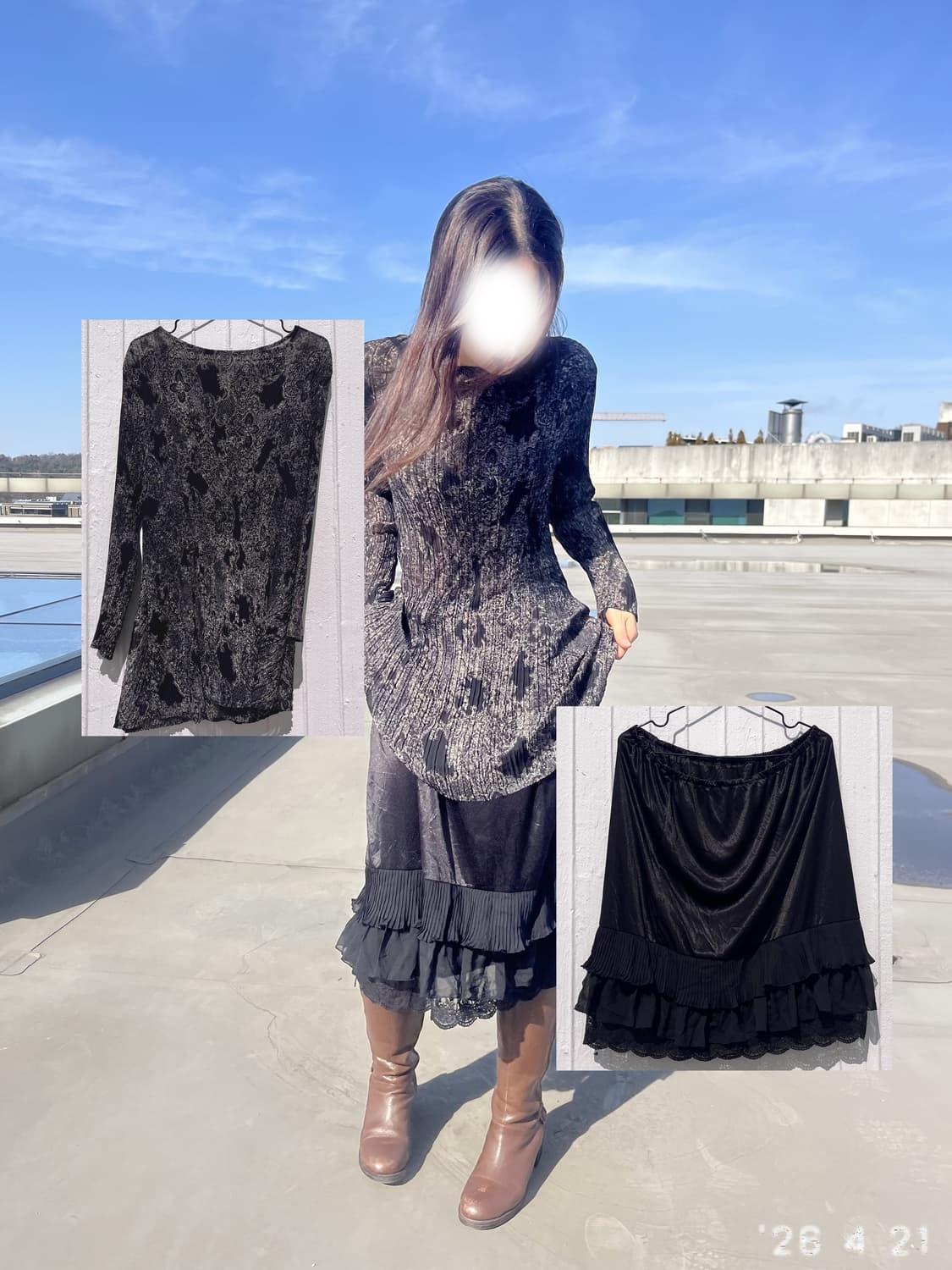 Patterned Slim Top 패턴 슬림 탑 상품이미지5