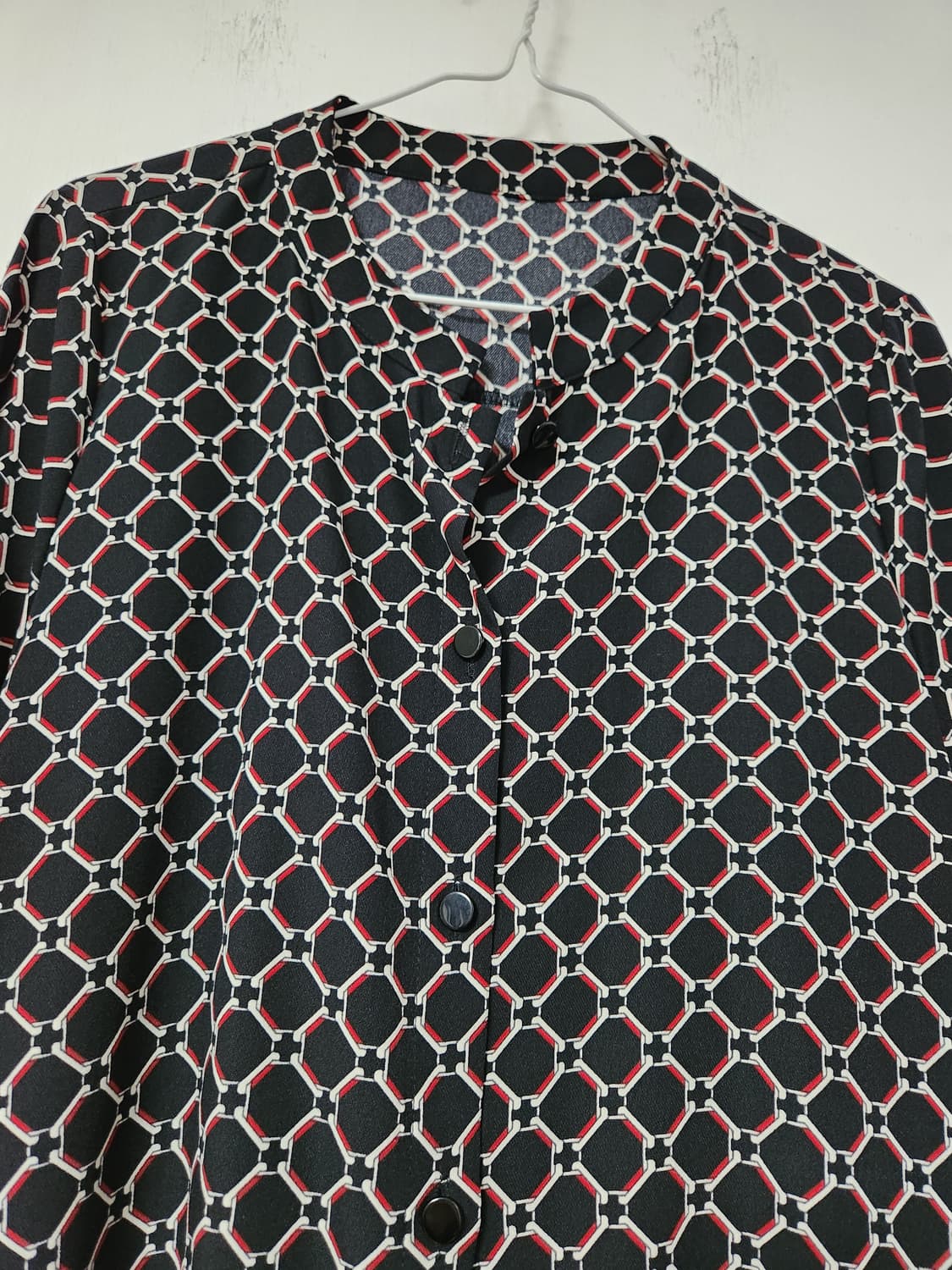 앤디앤카렌 패턴 블랙 롱 셔츠 원피스 F 상품이미지3