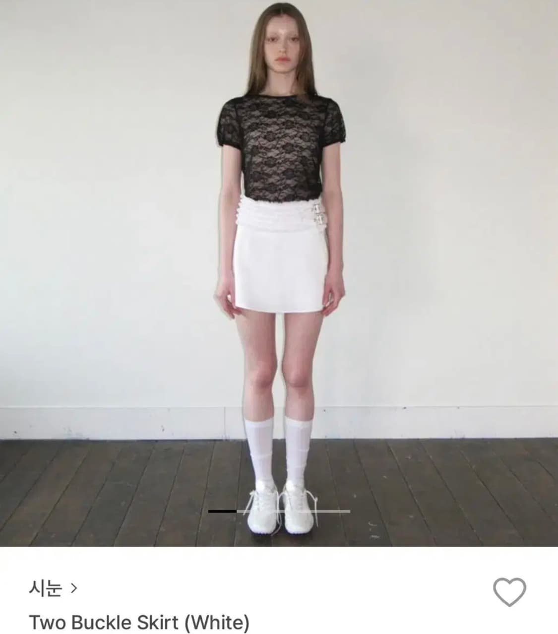 시눈 Two Buckle Skirt (White) 투 버클 스커트 상품이미지1