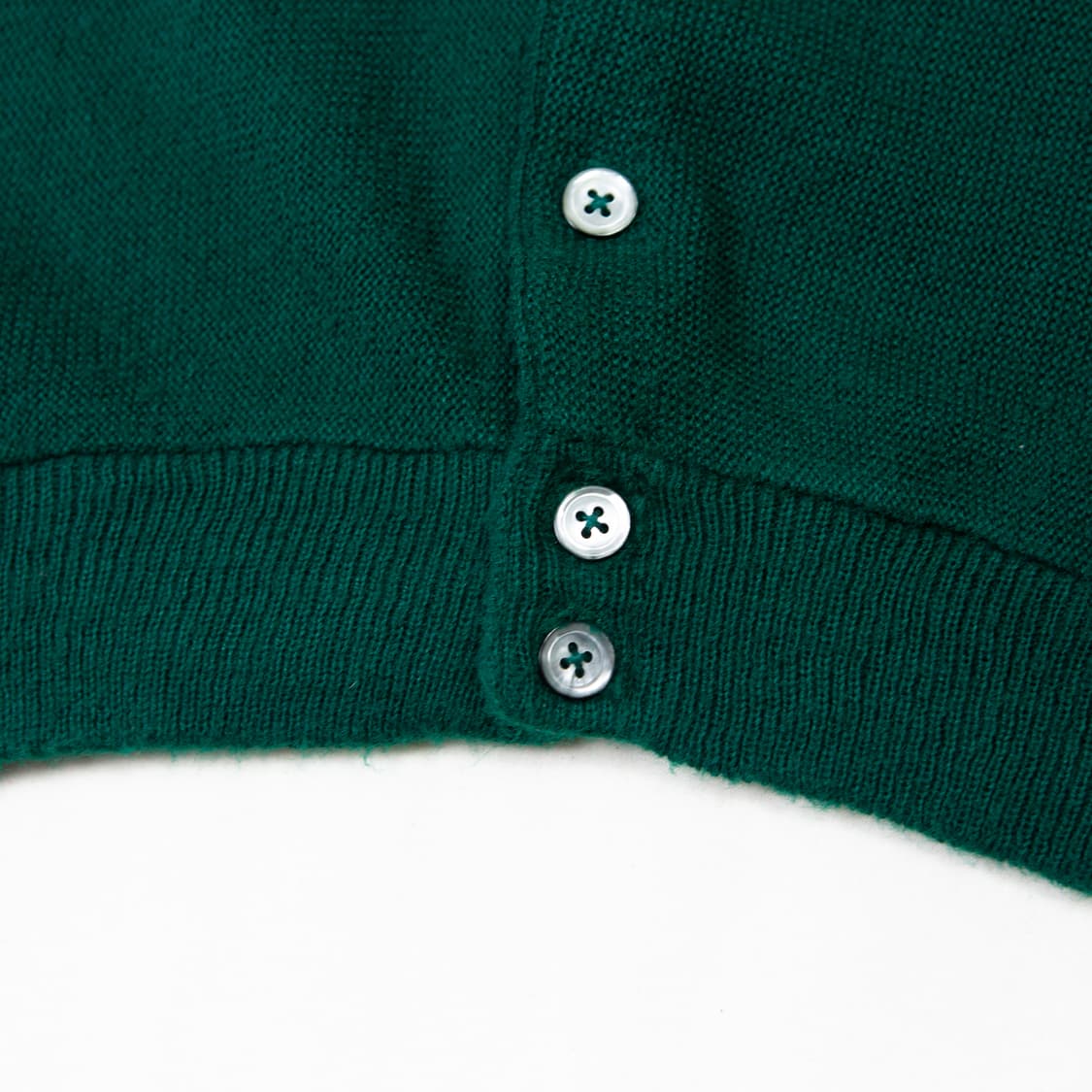 70s IZOD 라코스테 아크릴 가디건 딥 그린 상품이미지4