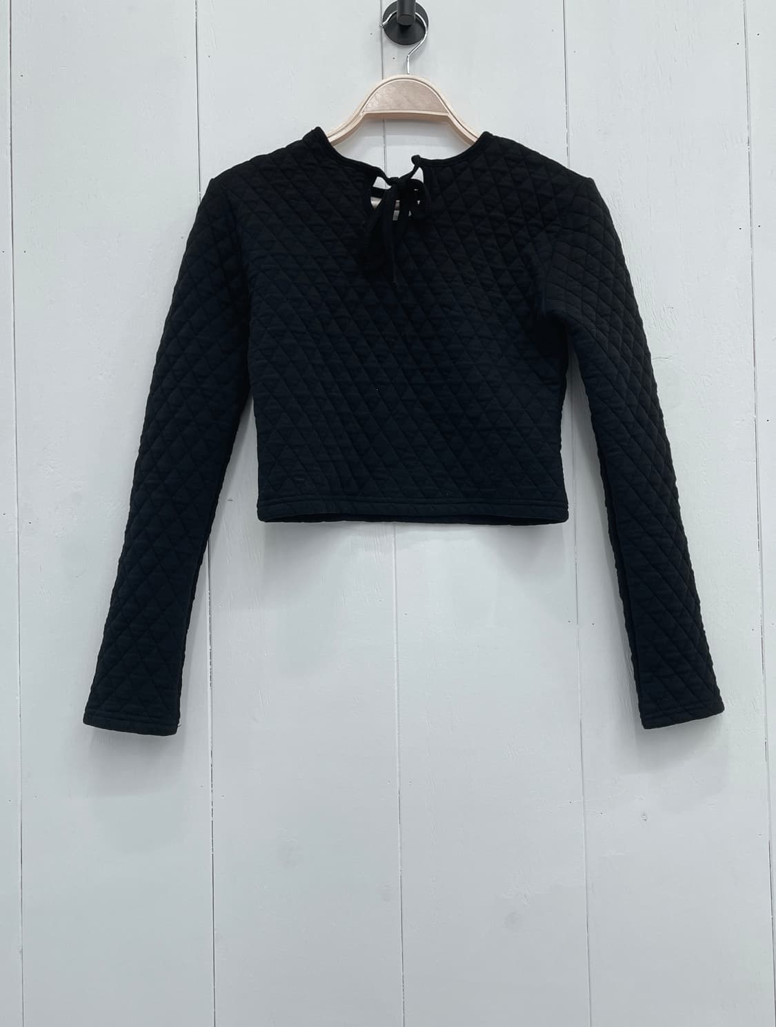 론론(RONRON) 퀼팅 크롭 티셔츠 상품이미지5