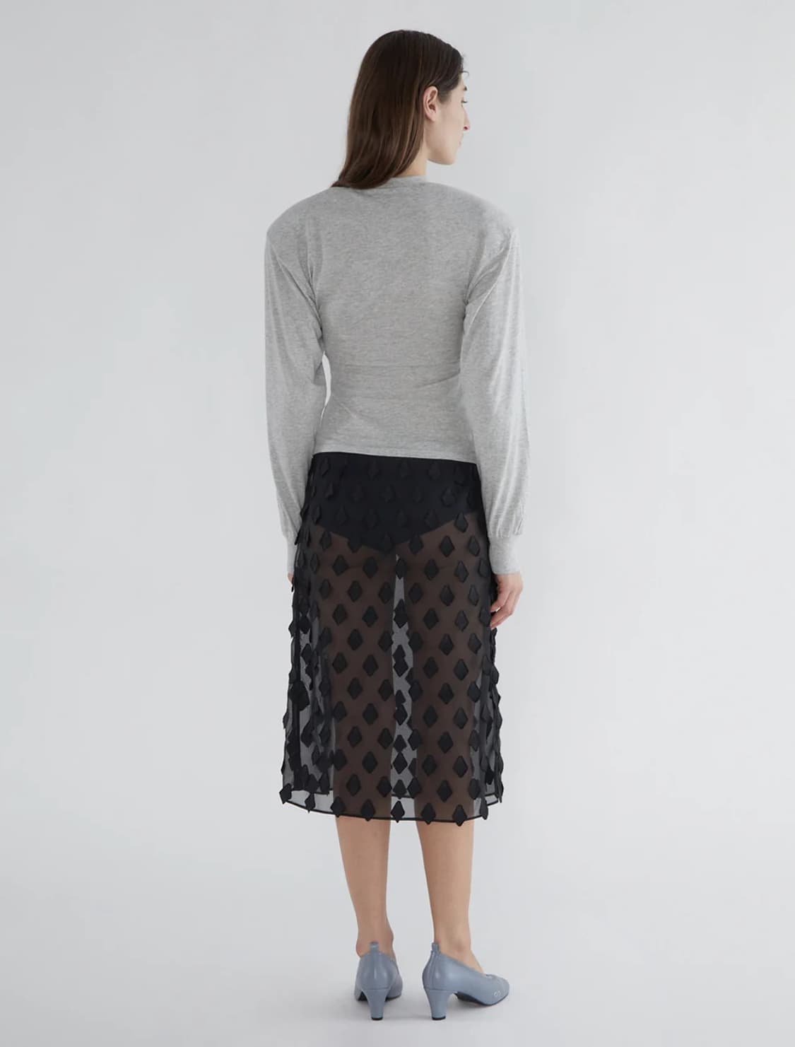 [36,38]팔로마울 TRIS 시어 미디 스커트 상품이미지7