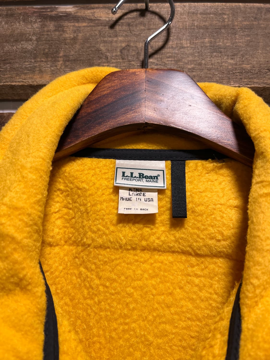 [L]90's 엘엘빈 Made in USA  올웨더 옐로우 플리스 자켓 상품이미지2