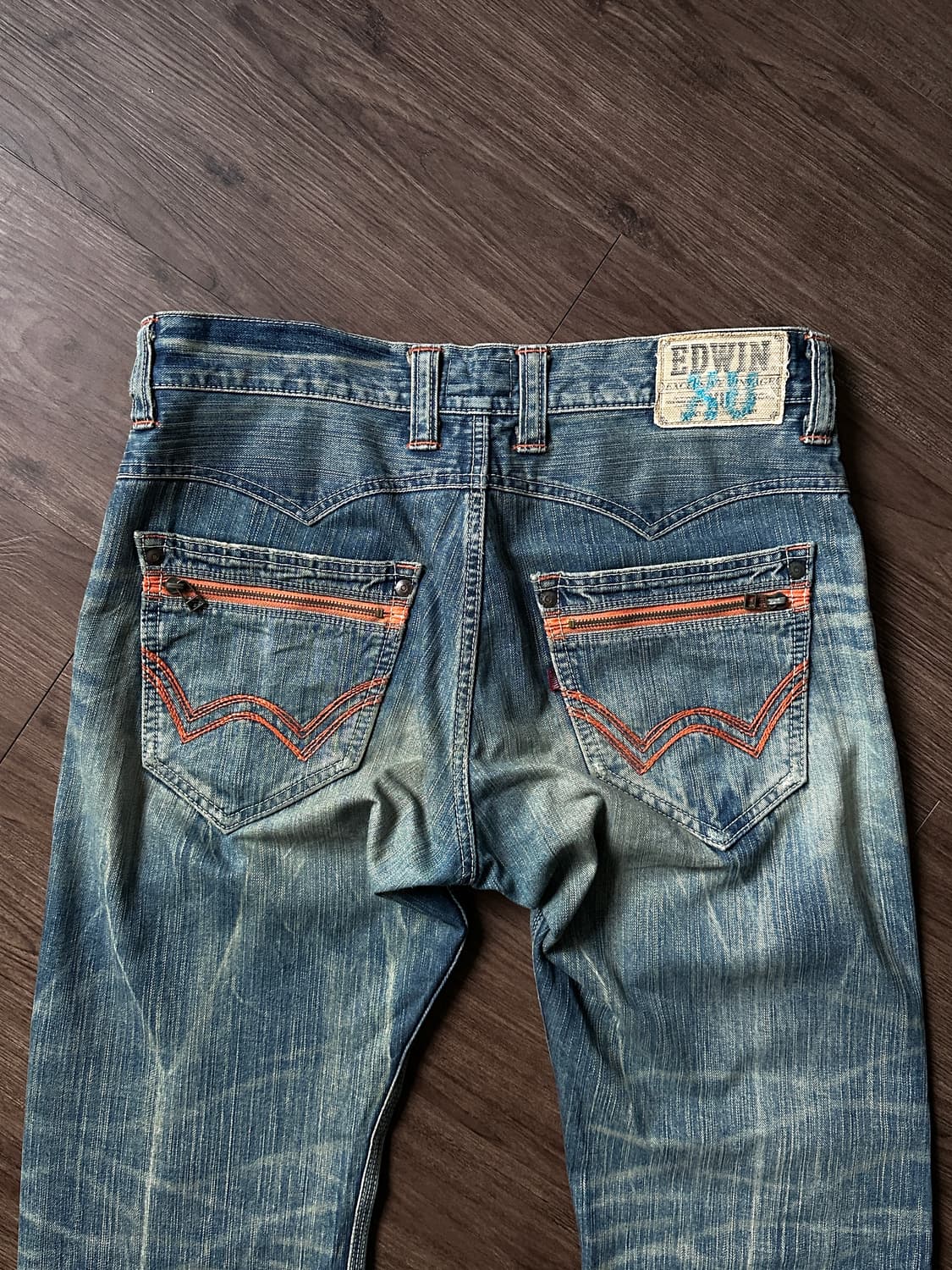 Edwin XV 424 오렌지 & 블리치 워시드 진 상품이미지9