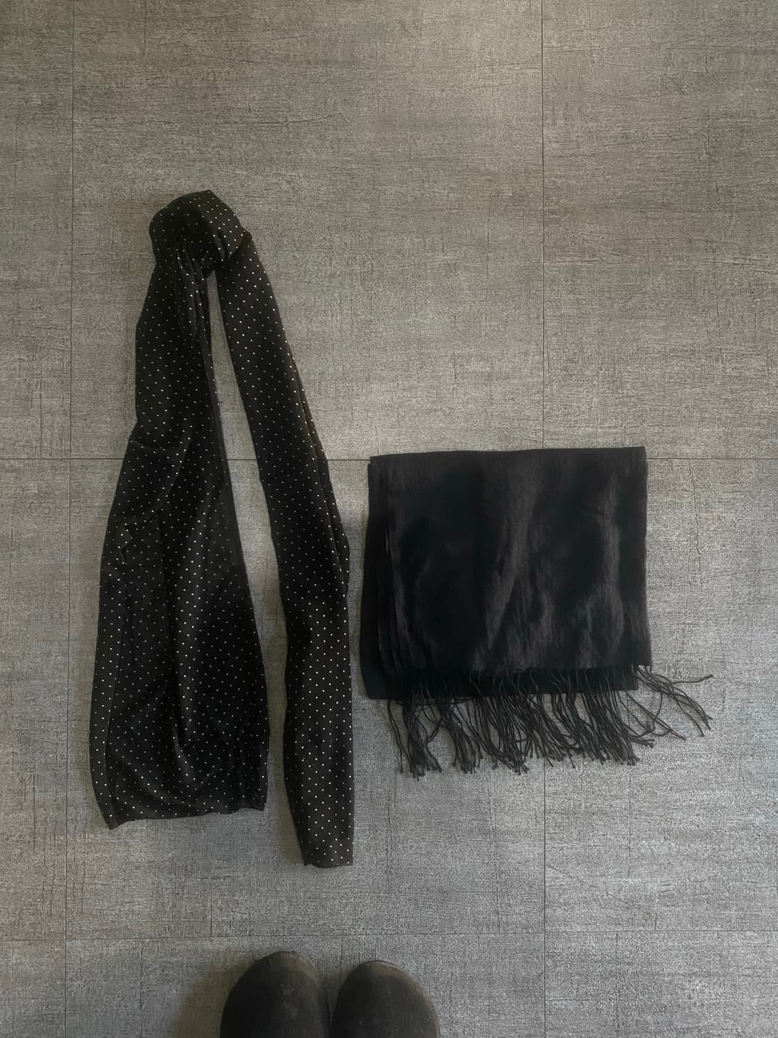 일본빈티지 oldma 올드스쿨아메카지 테슬머플러 블랙 상품이미지2