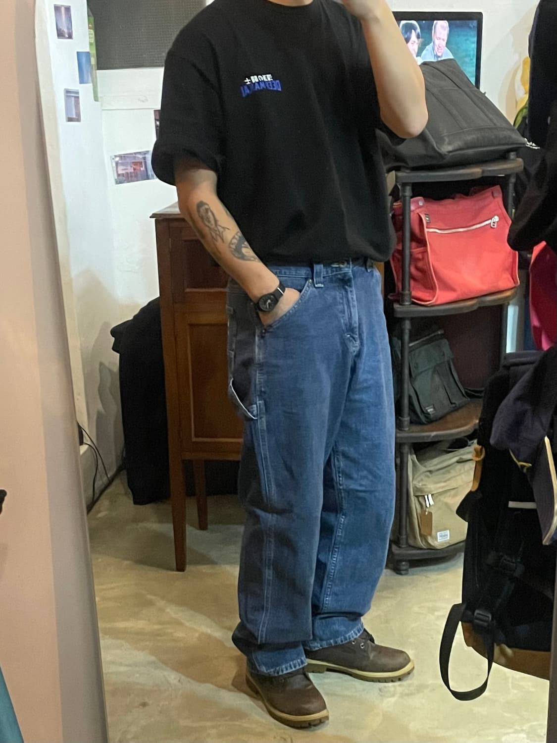 90~00s 빈티지 Lee Dungarees 카펜터 데님 30x32 상품이미지2