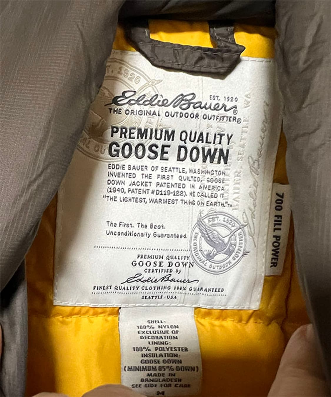 에디바우어 남자 패딩조끼 구스다운 캐주얼 XL 105 상품이미지4