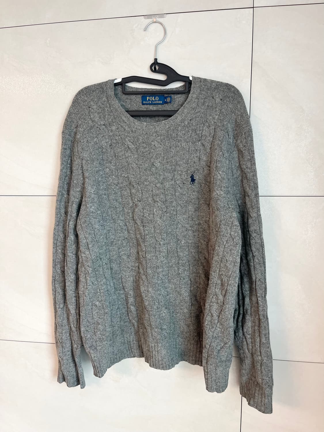 폴로 랄프로렌 케이블 니트 그레이 [M] 상품이미지3