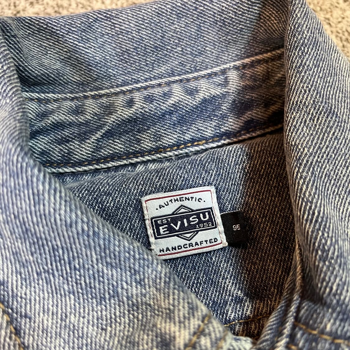 에비수 빅로고 스냅 버튼 데님 셔츠 상품이미지5