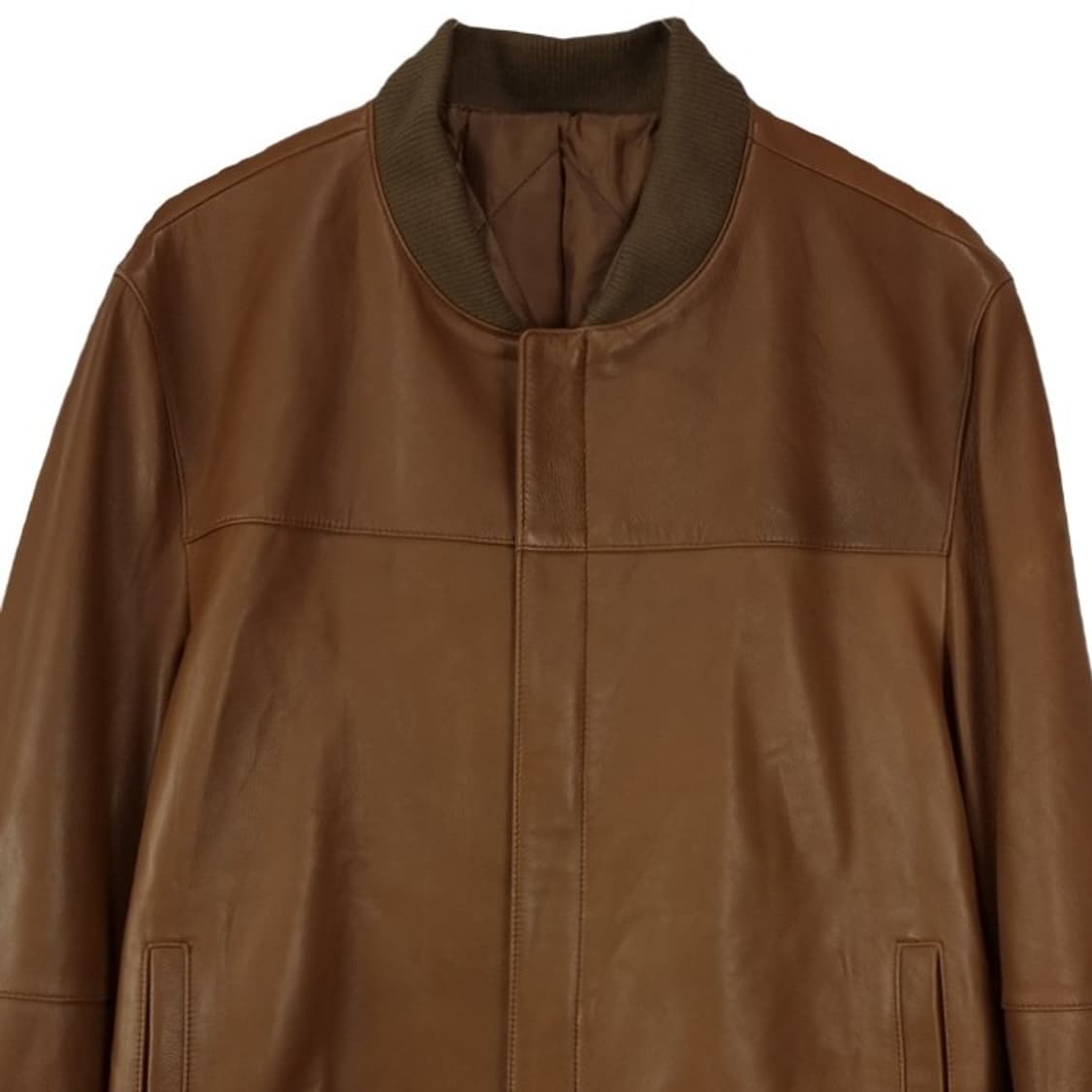 [빈티지] 리얼 쉽스킨 양가죽 블루종 레더 자켓 브라운 M19403 상품이미지4