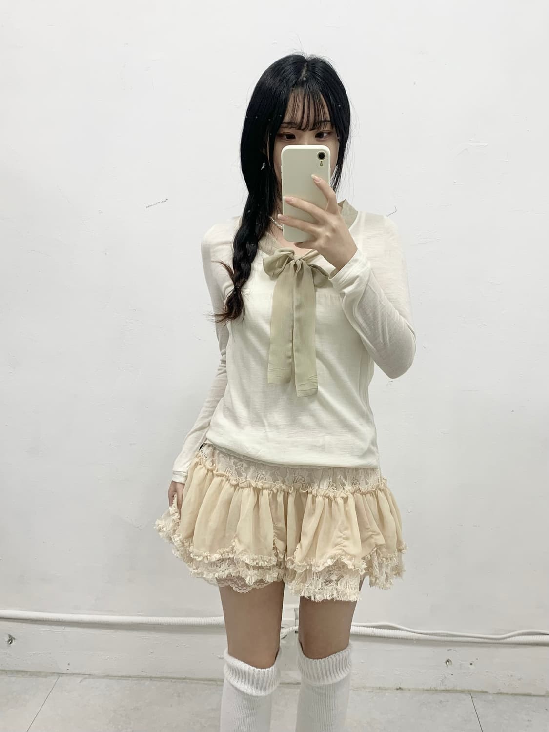 로걀 라떼갸루 리본 롱슬리브 상품이미지2