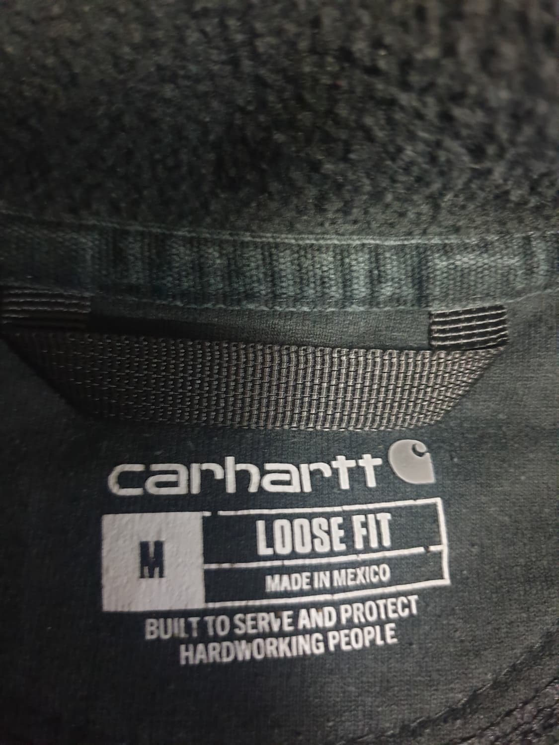 칼하트 루즈핏 레귤러 기모 후드티 블랙 (M) 상품이미지3