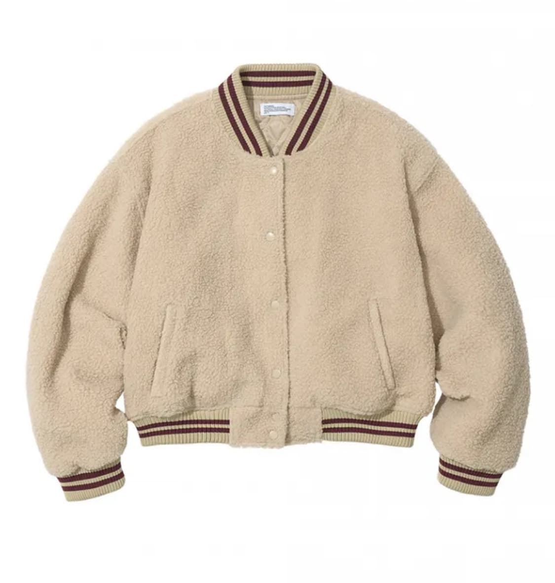 파르티멘토 우먼 플러피 스타디움 자켓_베이지 상품이미지1