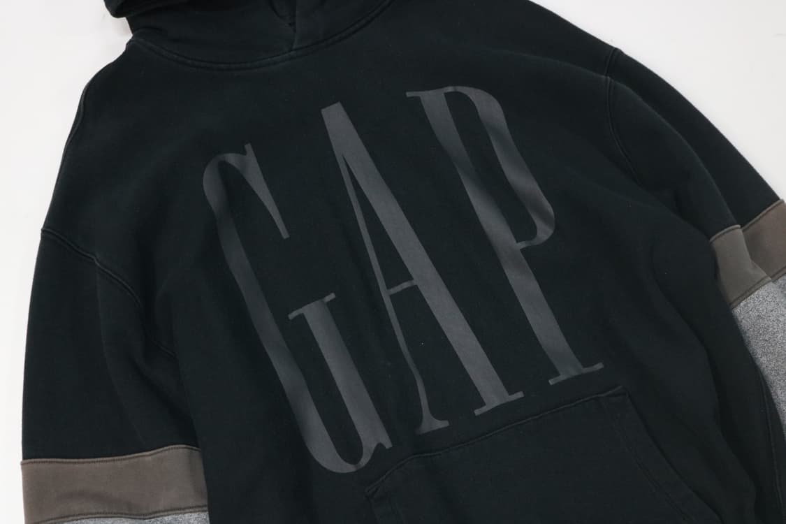 갭 빅로고 배색 빈티지 후드티셔츠 상품이미지3