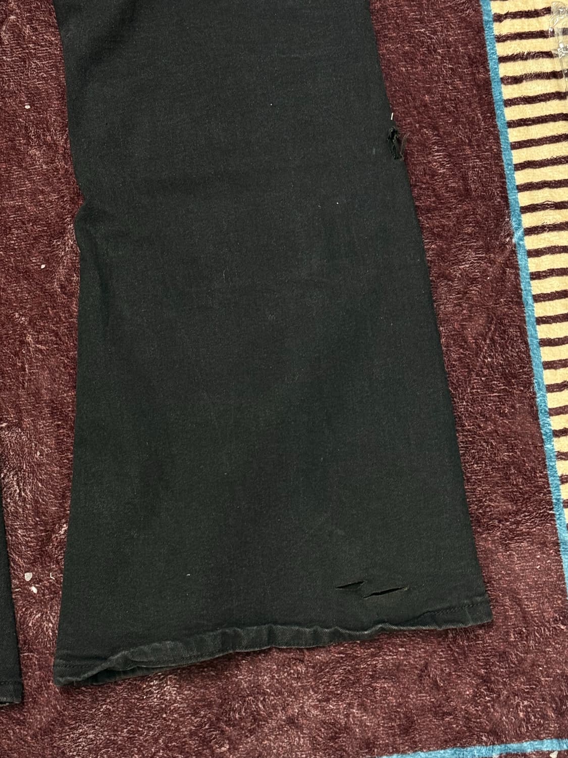 FE.made 코팅 더티 왁스 플레어 팬츠  상품이미지3