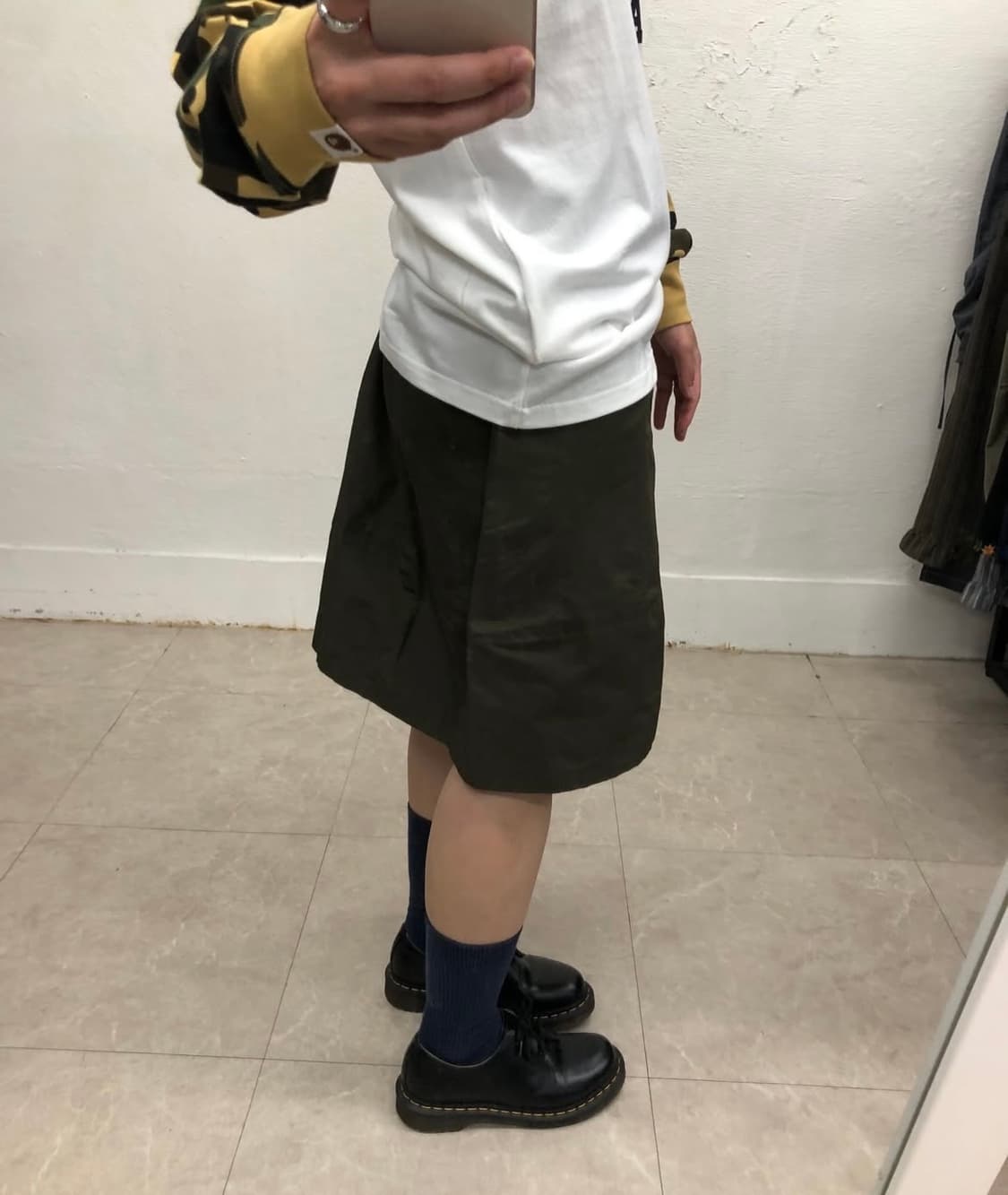 질샌더 나일론 미디 스커트 상품이미지5