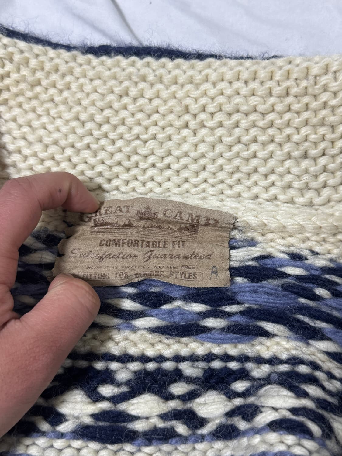 빈티지 헤비울 코위찬 니트집업 상품이미지4