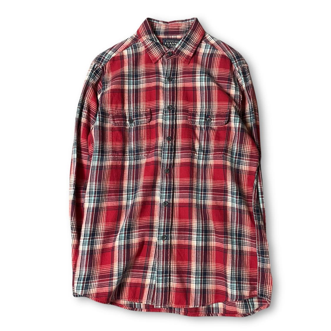 유니클로 플란넬 레드 체크 긴팔 셔츠 L 상품이미지1