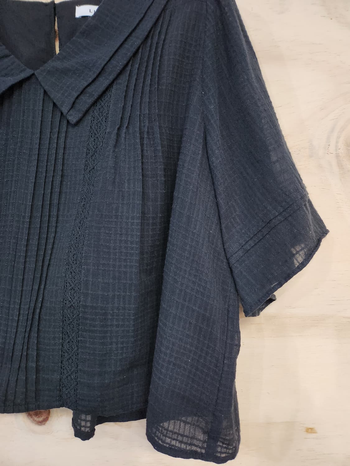 1183) 리스트 LIST 카라 크롭 블라우스 상품이미지3